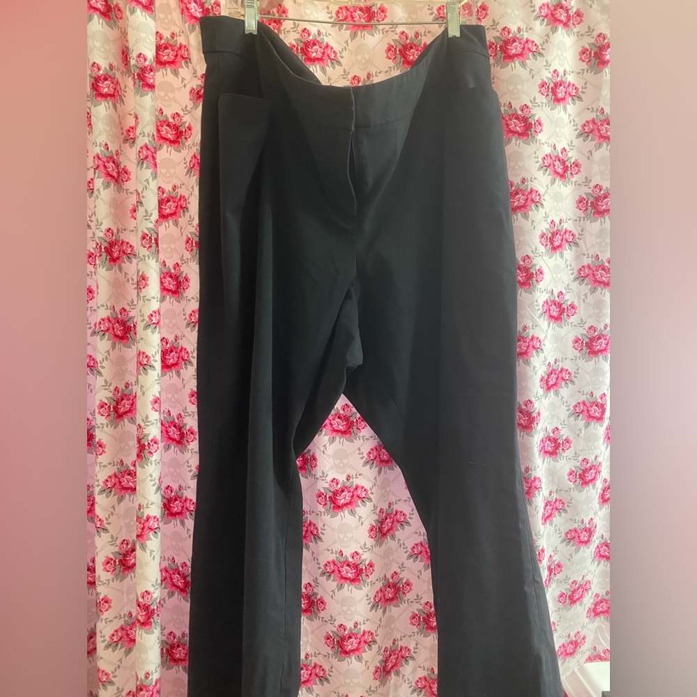 Lane Bryant - Size 22P - Black work slacks - Relaxed fit / Wide leg - Used